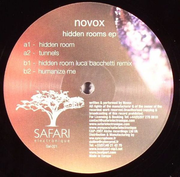 Novox - Hidden Rooms EP | Safari Electronique (Saf-021)