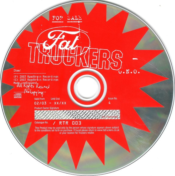 Fat Truckers - The First Fat Truckers Album Is For Sale | Roadtrain Recordings (RTR003) - 3