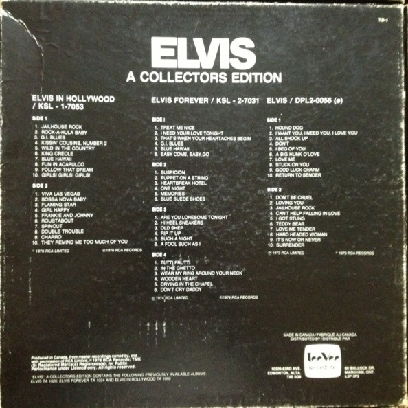 Elvis Presley - TeeVee Records Inc. Presents Elvis: A Collectors Edition | Tee Vee Records Inc. (TB 1) - 2 Elvis Presley - TeeVee Records Inc. Presents Elvis: A Collectors Edition | Tee Vee Records Inc. (TB 1) - 2