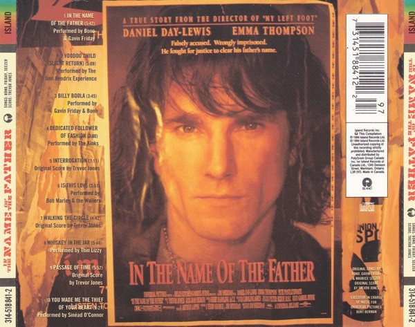 Various - In The Name Of The Father (Music From The Motion Picture Soundtrack) [CD] | Island Records (314-518 841-2) - 2