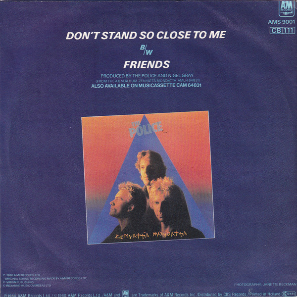 The Police - Don't Stand So Close To Me | A&M Records (AMS 9001) - 2