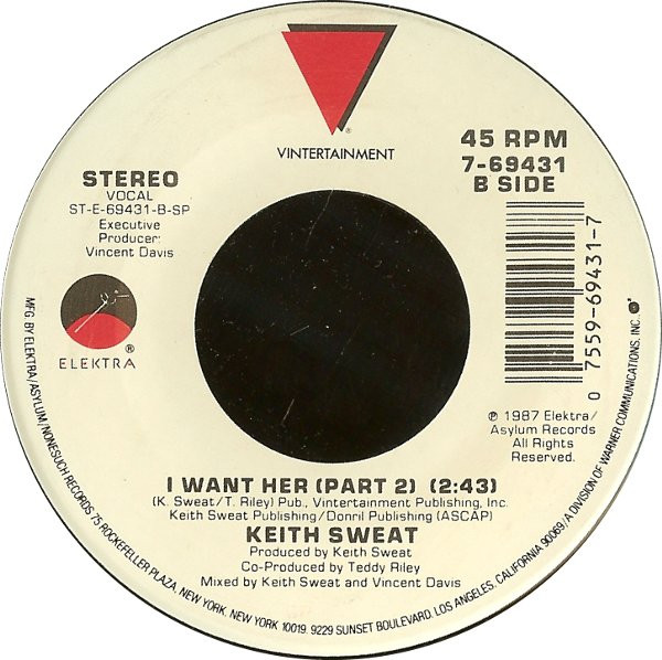 Keith Sweat - I Want Her | Elektra (7-69431) - 4