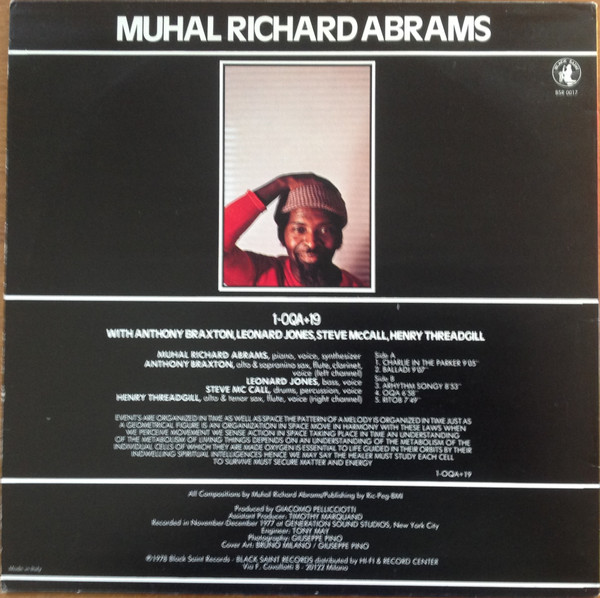 Muhal Richard Abrams - 1-OQA+19 | Black Saint (BSR 0017) - 3 Muhal Richard Abrams - 1-OQA+19 | Black Saint (BSR 0017) - 3