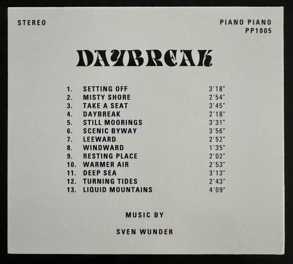 Sven Wunder - Daybreak | Piano Piano (PP1005CD) - 2