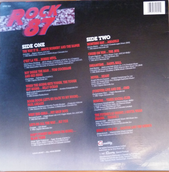 Various - Rock 87 | Quality Special Products (QRSP 1054) - main Various - Rock 87 | Quality Special Products (QRSP 1054) - main