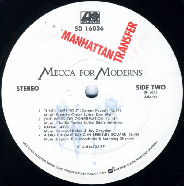 The Manhattan Transfer - Mecca For Moderns | Atlantic (SD 16036) - 2