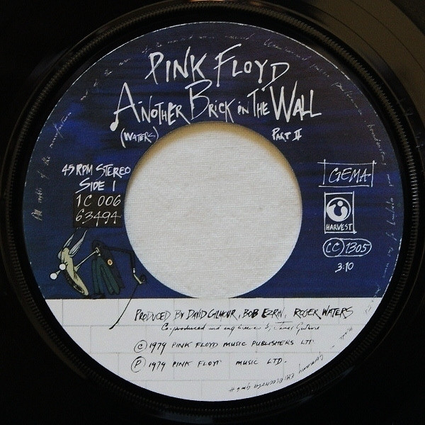 Pink Floyd - Another Brick In The Wall Part II | Harvest (1C 006-63494) - 3 Pink Floyd - Another Brick In The Wall Part II | Harvest (1C 006-63494) - 3