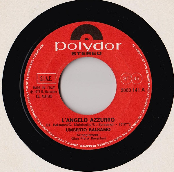Umberto Balsamo - L'Angelo Azzurro | Polydor (2060 141) - 3