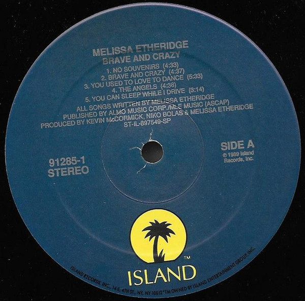 Melissa Etheridge - Brave And Crazy | Island Records (7 91285-1) - 3 Melissa Etheridge - Brave And Crazy | Island Records (7 91285-1) - 3