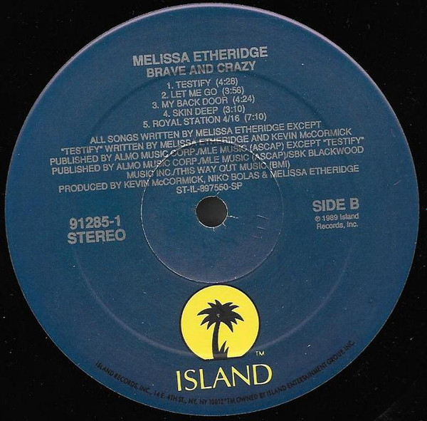 Melissa Etheridge - Brave And Crazy | Island Records (7 91285-1) - 4 Melissa Etheridge - Brave And Crazy | Island Records (7 91285-1) - 4