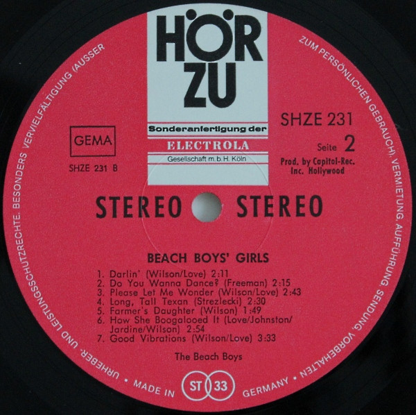 The Beach Boys - Beach Boys Girls | HÖR ZU (SHZE 231) - 4 The Beach Boys - Beach Boys Girls | HÖR ZU (SHZE 231) - 4