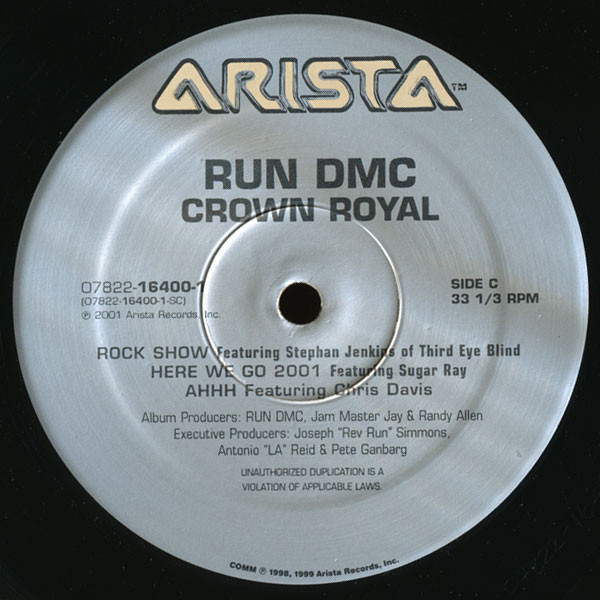 Run-DMC - Crown Royal | Arista (07822-16400-1) - 4 Run-DMC - Crown Royal | Arista (07822-16400-1) - 4