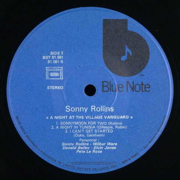 Sonny Rollins - A Night At The Village Vanguard | Blue Note (BST 81581) - 4 Sonny Rollins - A Night At The Village Vanguard | Blue Note (BST 81581) - 4