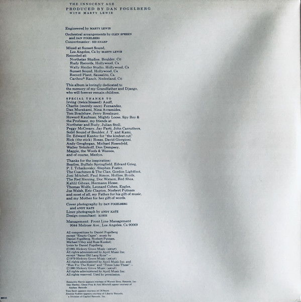 Dan Fogelberg - The Innocent Age | Full Moon (EPC 88533) - 2 Dan Fogelberg - The Innocent Age | Full Moon (EPC 88533) - 2