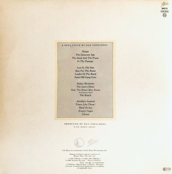Dan Fogelberg - The Innocent Age | Full Moon (EPC 88533) - 4 Dan Fogelberg - The Innocent Age | Full Moon (EPC 88533) - 4