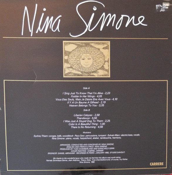 Nina Simone - Fodder On My Wings | Carrere (67.885) - 2 Nina Simone - Fodder On My Wings | Carrere (67.885) - 2