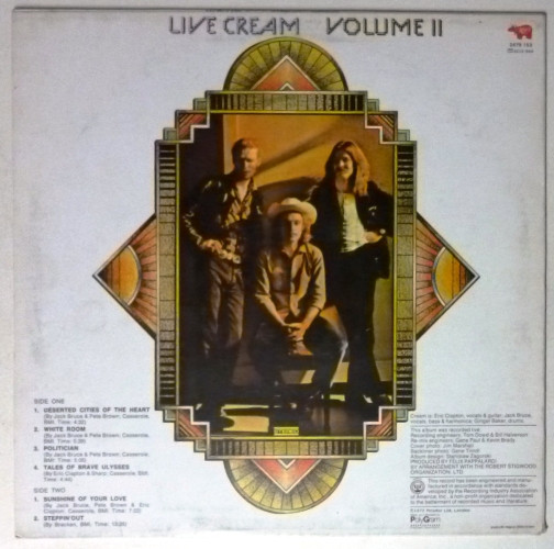 Cream - Live Cream Volume II | RSO (2479 153) - 2