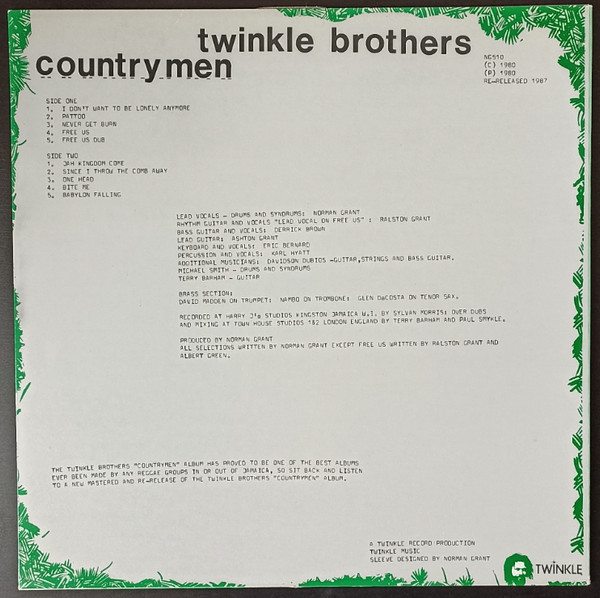 Twinkle Brothers - Countrymen | Twinkle Music (N.G. 510) - 2 Twinkle Brothers - Countrymen | Twinkle Music (N.G. 510) - 2