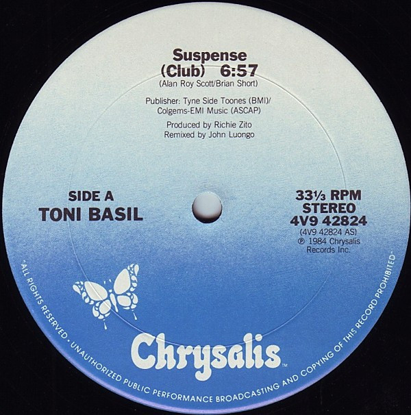 Toni Basil - Suspense (Extended Re-Mix) | Chrysalis (4V9 42824) - 2 Toni Basil - Suspense (Extended Re-Mix) | Chrysalis (4V9 42824) - 2