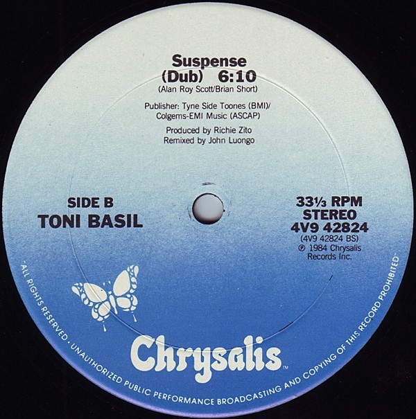 Toni Basil - Suspense (Extended Re-Mix) | Chrysalis (4V9 42824) - 3 Toni Basil - Suspense (Extended Re-Mix) | Chrysalis (4V9 42824) - 3