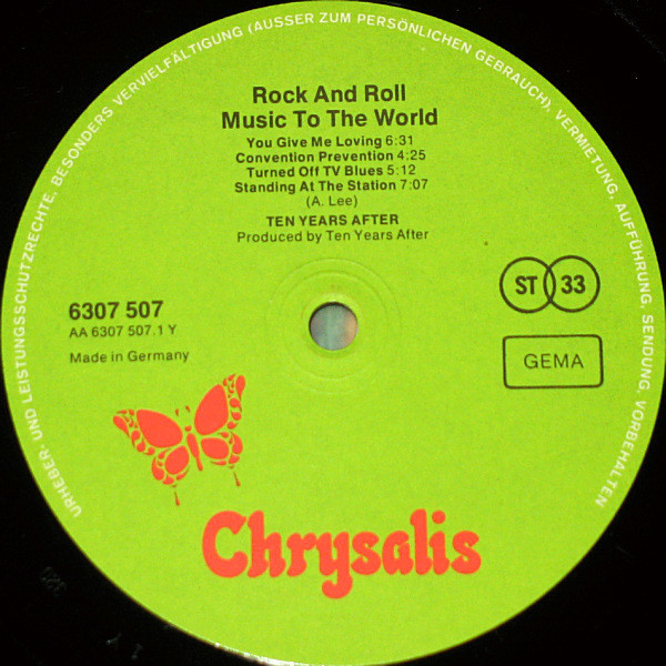 Ten Years After - Rock & Roll Music To The World | Chrysalis (6307 507) - 3