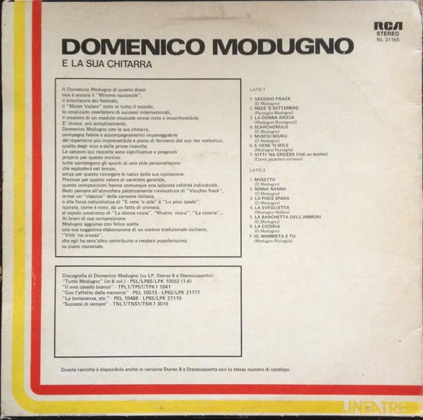 Domenico Modugno - Domenico Modugno E La Sua Chitarra | RCA (NL 31165) - 2 Domenico Modugno - Domenico Modugno E La Sua Chitarra | RCA (NL 31165) - 2