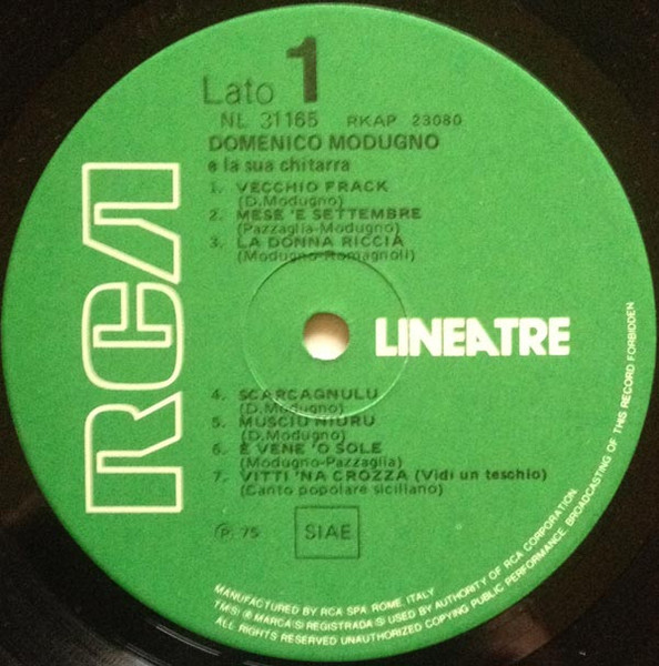 Domenico Modugno - Domenico Modugno E La Sua Chitarra | RCA (NL 31165) - 3 Domenico Modugno - Domenico Modugno E La Sua Chitarra | RCA (NL 31165) - 3