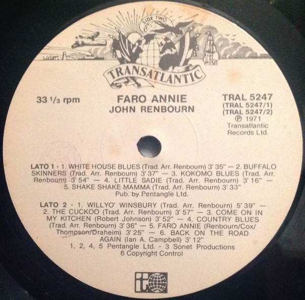 John Renbourn - Faro Annie | Transatlantic Records (TRAL 5247) - 4 John Renbourn - Faro Annie | Transatlantic Records (TRAL 5247) - 4