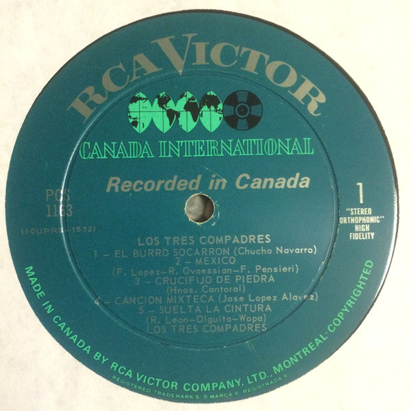 Los Tres Compadres - Los Tres Compadres [Vinyl] | RCA Victor (PCS-1163) - 3
