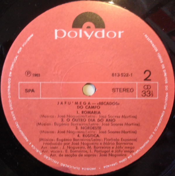 Jáfu'Mega - Recados | Polydor (813 522-1) - 3
