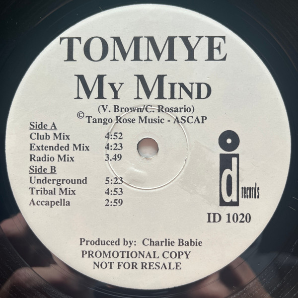 Tommye - My Mind | ID Records (ID 1020)