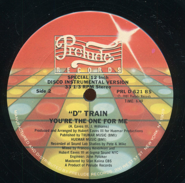 D-Train - You're The One For Me | Prelude Records (PRL D 621AS) - 2