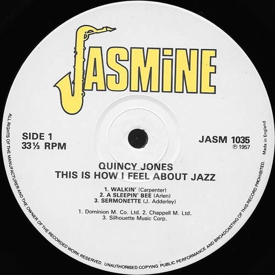 Quincy Jones - This Is How I Feel About Jazz | Jasmine Records (JASM 1035) - 2 Quincy Jones - This Is How I Feel About Jazz | Jasmine Records (JASM 1035) - 2