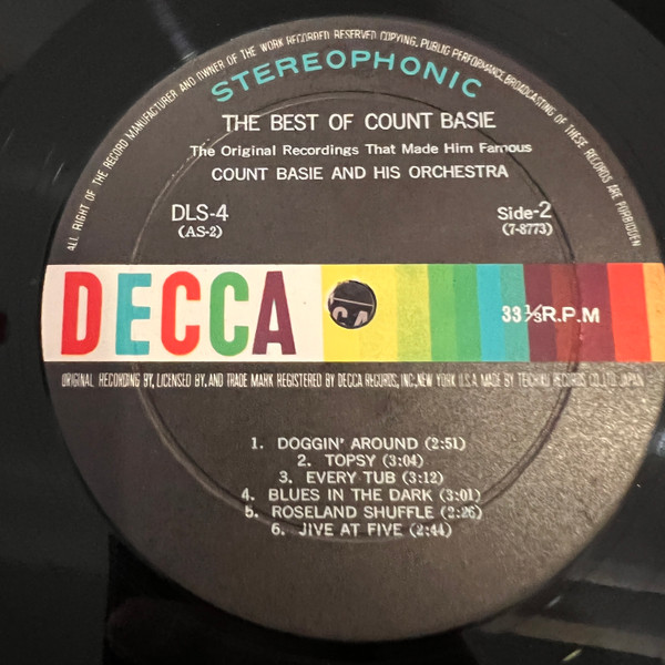 Count Basie Orchestra - The Best of Count Basie (The Original Recordings That Made Him Famous) | Decca (AS 2) - 2
