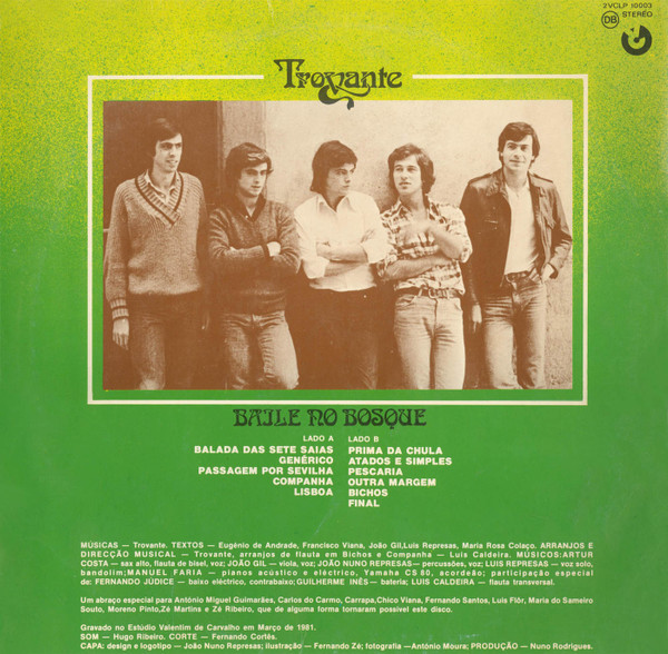 Trovante - Baile No Bosque | Valentim De Carvalho (2VCLP 10003) - 2