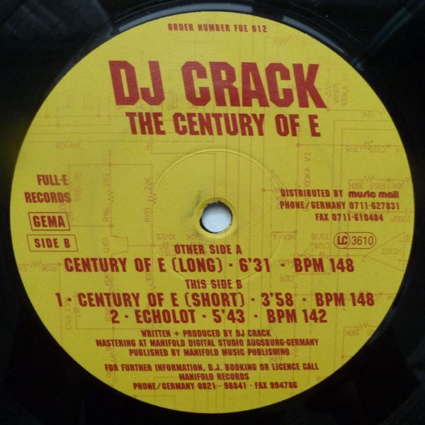 DJ Crack - The Century Of E | Full-E Records (FUE 012) - 3