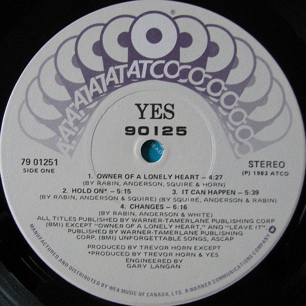 Yes - 90125 | ATCO Records (79 01251) - 3