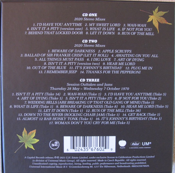 George Harrison - All Things Must Pass (50th Anniversary) | Capitol Records (0602435676029) - 2