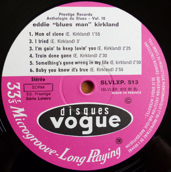 Eddie Kirkland - Anthologie Du Blues Vol.10 | Disques Vogue (SLVLXP 513) - 4 Eddie Kirkland - Anthologie Du Blues Vol.10 | Disques Vogue (SLVLXP 513) - 4