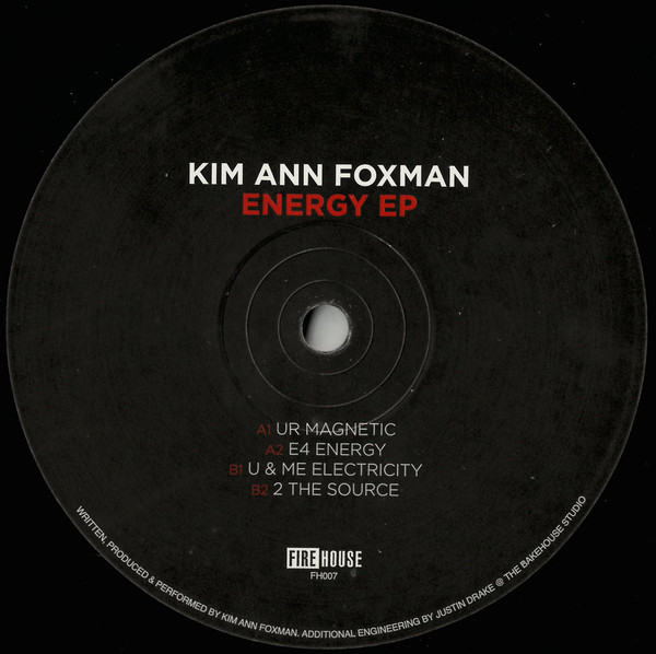 Kim Ann Foxman - Energy EP | Firehouse (FH007) - 3