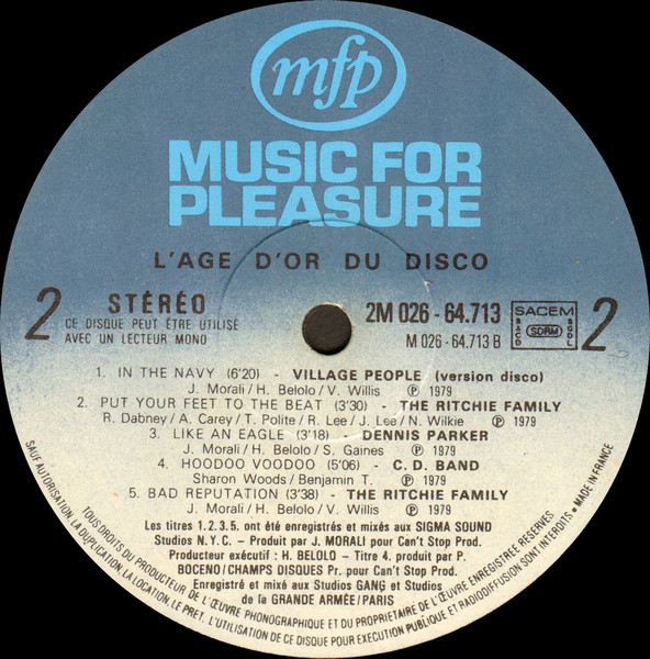 Various - l'Age d'Or Du Disco | Music For Pleasure (2M026-64713) - 4