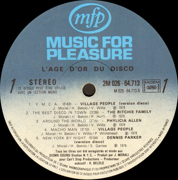 Various - l'Age d'Or Du Disco | Music For Pleasure (2M026-64713) - 3