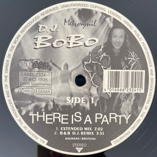 DJ BoBo - There Is A Party | EAMS (EAMS 2324-1) - 2 DJ BoBo - There Is A Party | EAMS (EAMS 2324-1) - 2