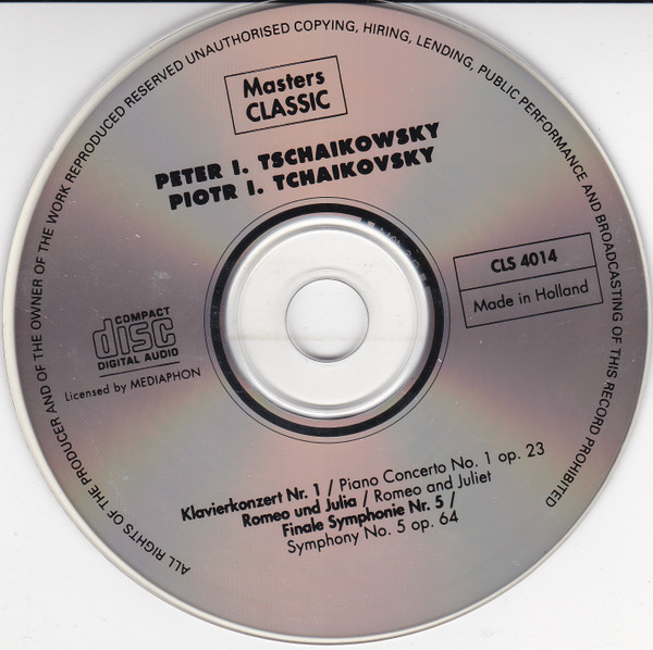 Pyotr Ilyich Tchaikovsky , Martha Bergerich , Berliner Festspielorchester Dir./Cond.: Vladimir Petroschoff - Klavierkonzert Nr. 1 = Piano Concerto No. 1 / Romeo Und Julia = Romeo And Juliet / Finale 5. Symphonie = Finale Symphony No. 5 | Masters Classic (CLS 4014) - 4