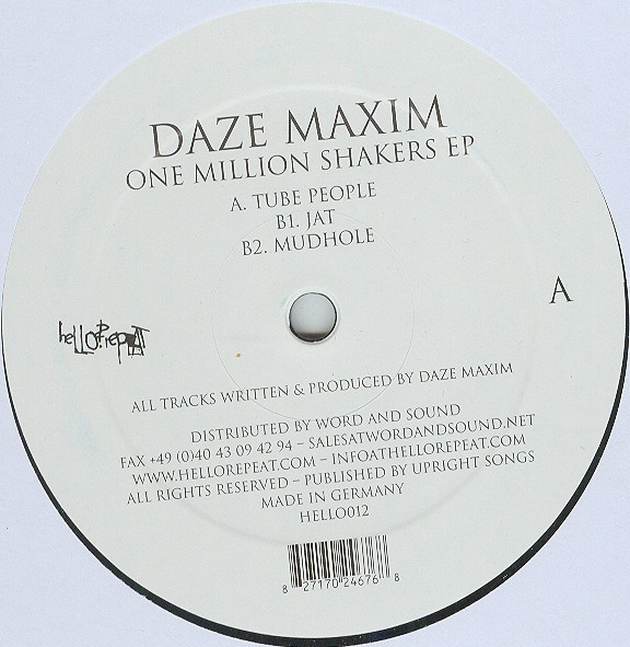 Daze Maxim - One Million Shakers EP | Hello? Repeat (HELLO012) - 2