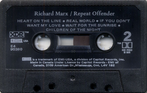 Richard Marx - Repeat Offender | EMI USA (E4 90380) - 4