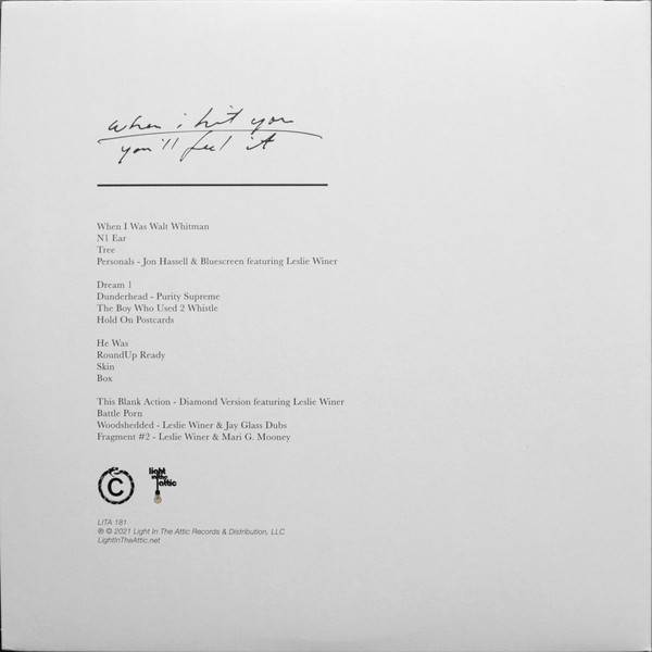 Leslie Winer - When I Hit You - You'll Feel It | Light In The Attic (LITA 181-1-3) - 3 Leslie Winer - When I Hit You - You'll Feel It | Light In The Attic (LITA 181-1-3) - 3