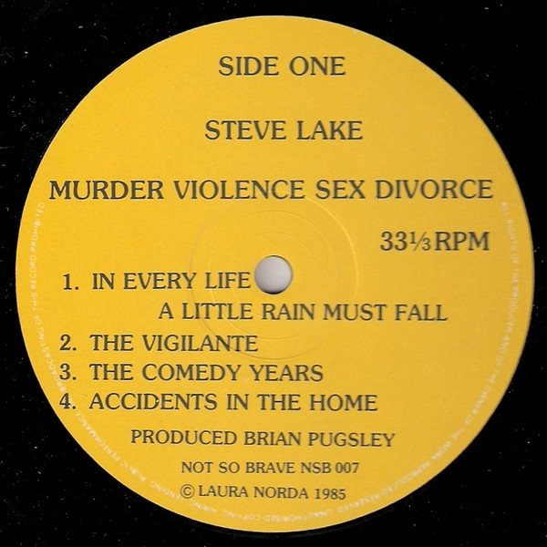 Steve Lake - Murder Violence Sex Divorce | Not So Brave VZW (NSB 007) - 3 Steve Lake - Murder Violence Sex Divorce | Not So Brave VZW (NSB 007) - 3