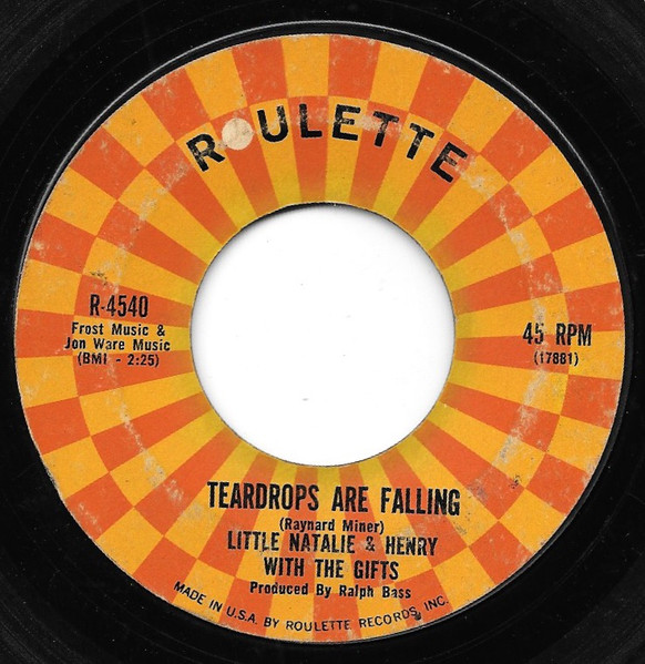 Little Natalie & Henry With The Gifts - It's Uncle Willie / Teardrops Are Falling | Roulette (R-4540) - 2