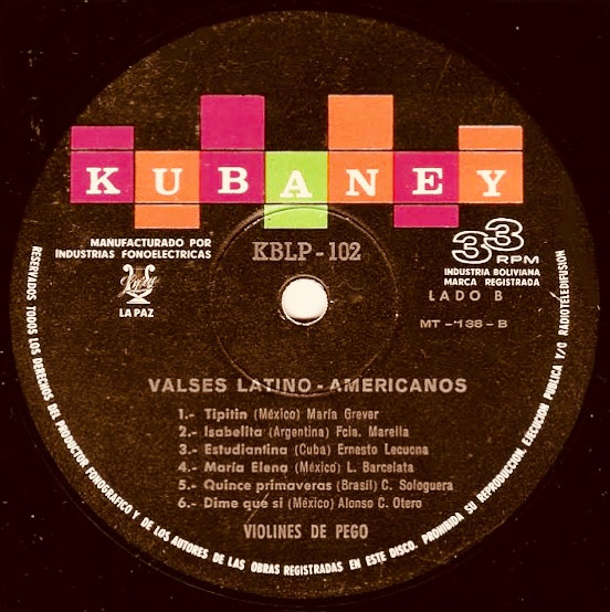 Orquesta Violines De Pego - Valses Latinoamericanos | Kubaney (KBLP-102) - 2